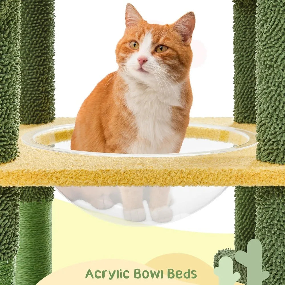 Cactus Cat Tree Multi Level Tower With Condos And Posts