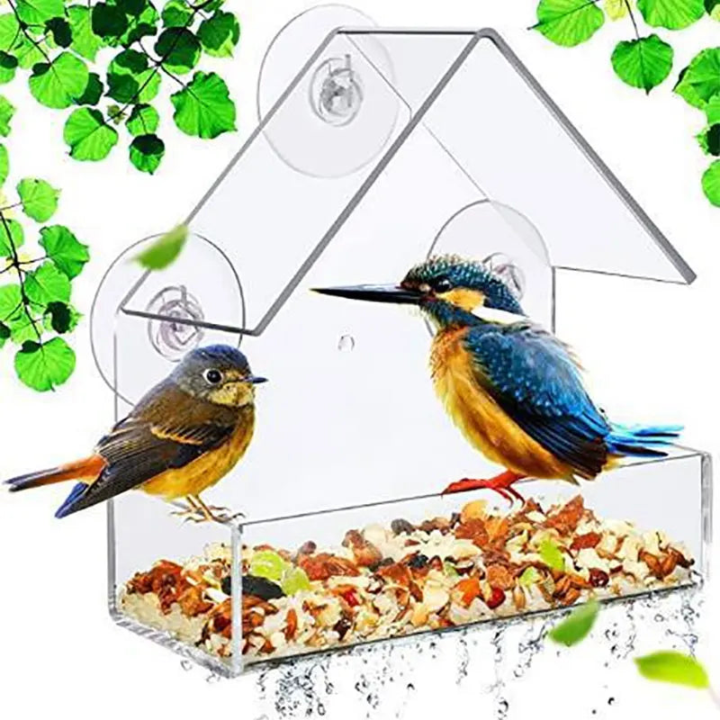 CN Guangdong Clear Acrylic Bird Cage Pet Feeder Window Mount