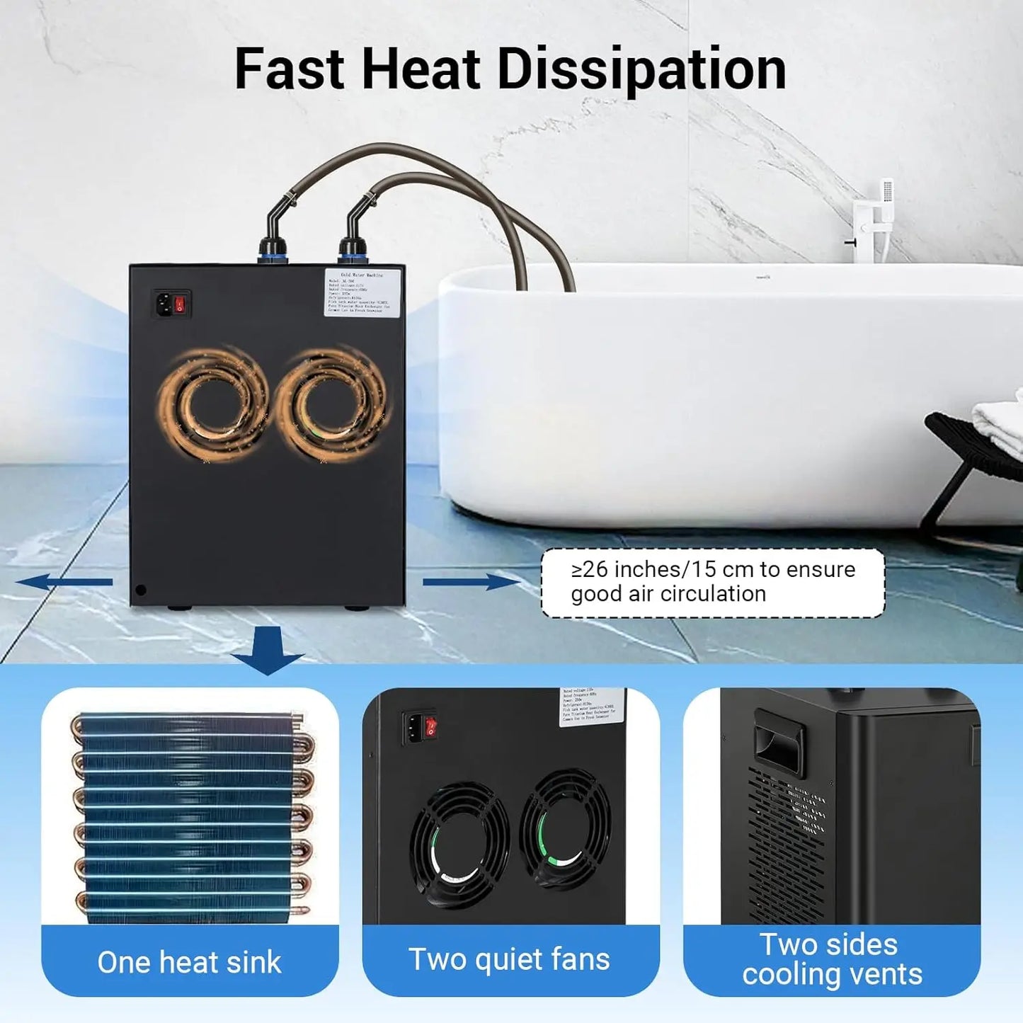 Cooling AL300L Aquarium Chiller One Third HP For 79 Gallon Tank