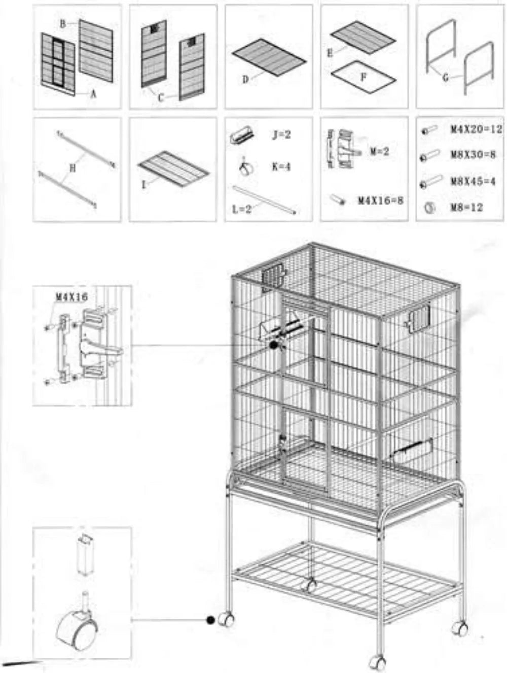 High Concerned Cage For Small Pets Metal Enclosure