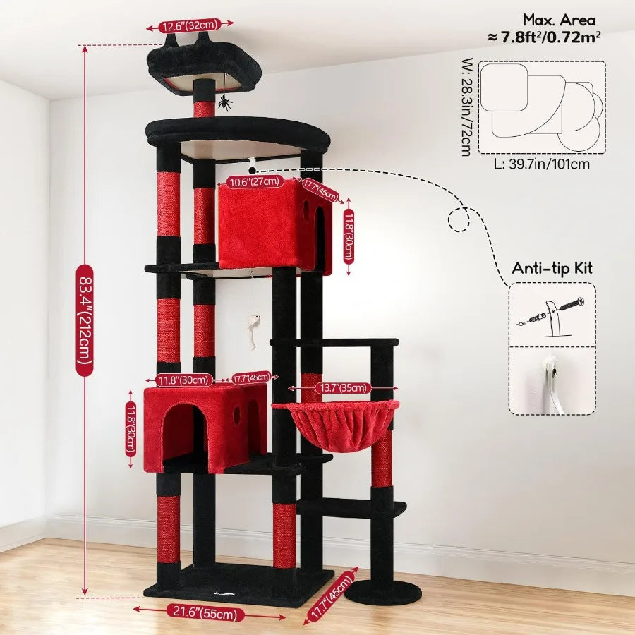 Hignconcerned Gothic Cat Tree For Indoor Cats 9 Posts