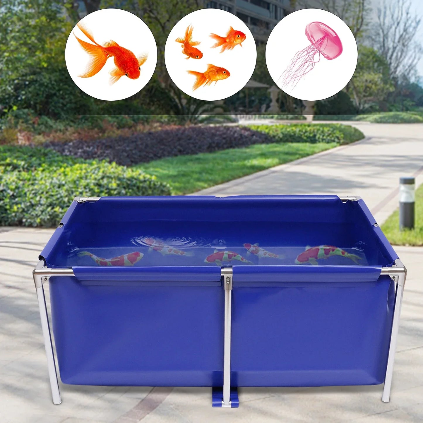 Hign-concerned Waterproof Canvas Fish Tank for Outdoor Ponds