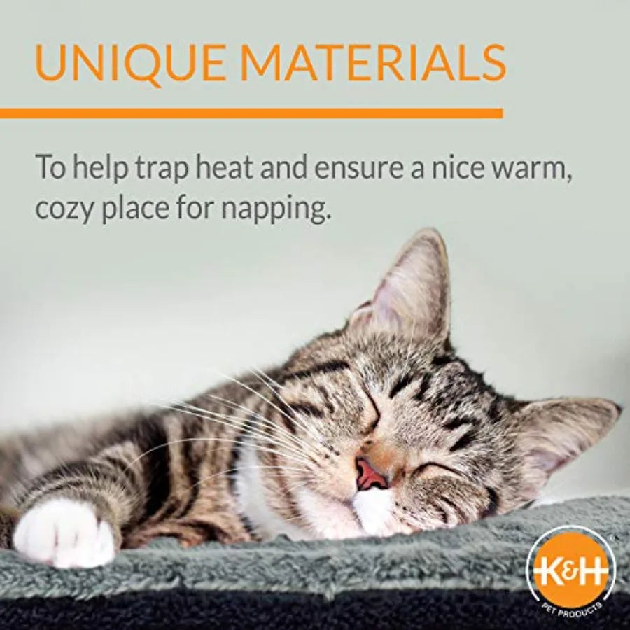 Self-Warming Cat Bed Pad With Reversible Heating Mat