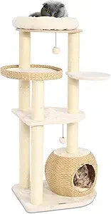 Dafify Modern Cat Tree Indoor Play And Rest With Sisal