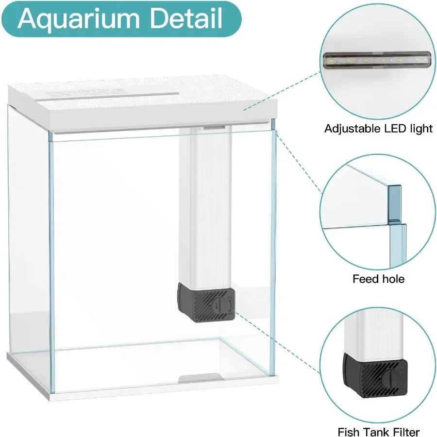 Hign Concerned Glass Betta Tank With Heater Filter LED