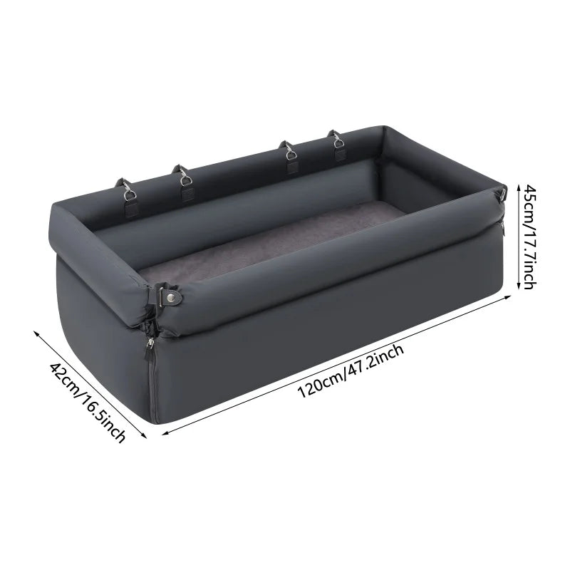 Foldable Travel Pet Car Seat Bed Durable Anti Slip For Vehicle And Home