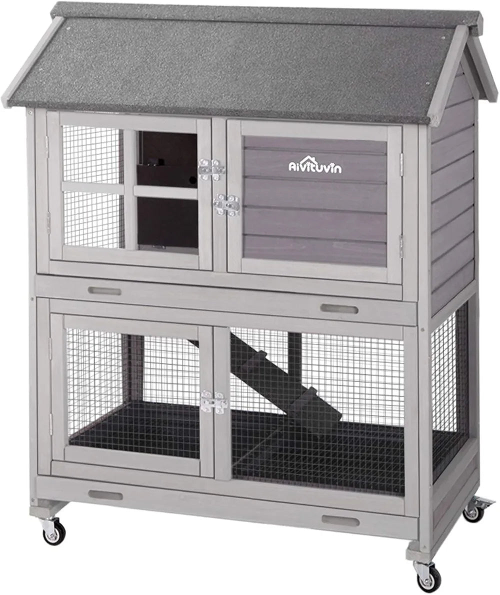 High Concerned Rabbit Hutch Indoor Outdoor Waterproof Cage