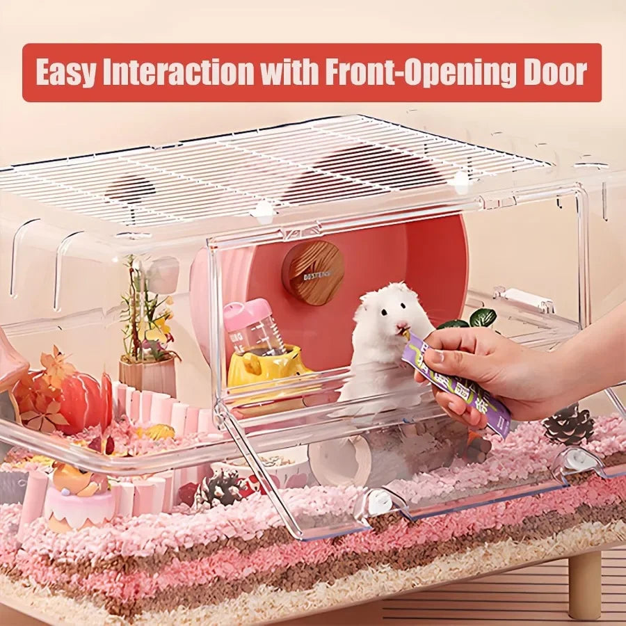 Guangdong Hamster Cage With Slide Door Deluxe Acrylic