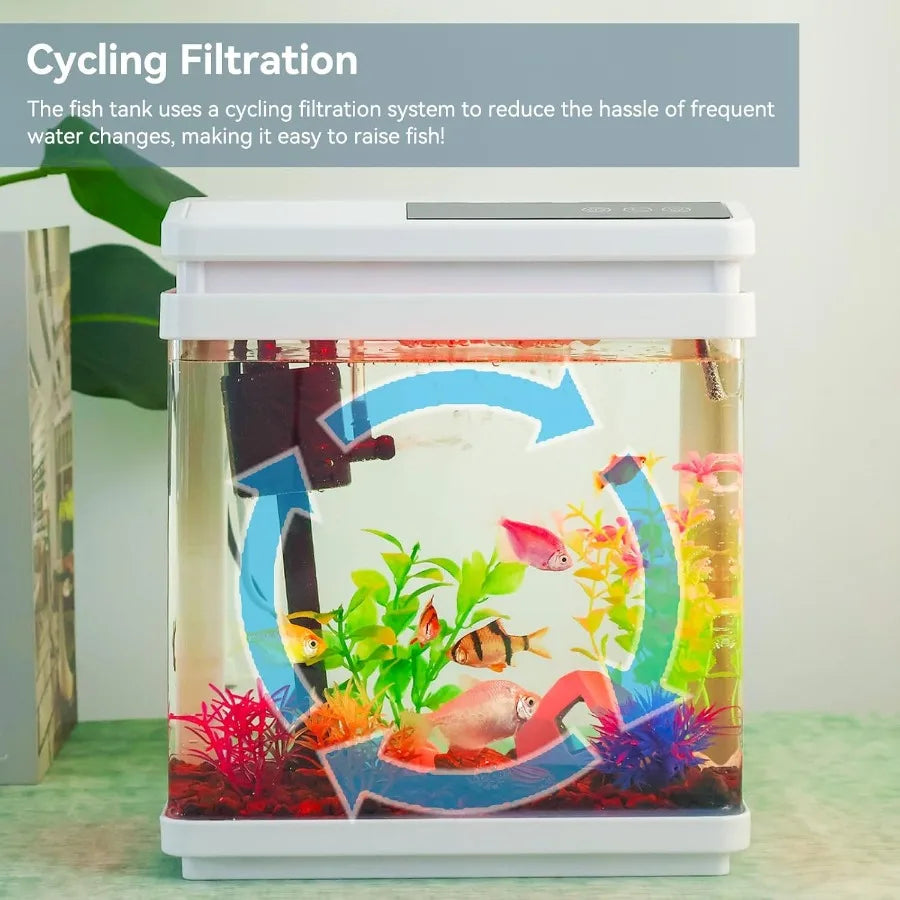 Hign-concerned Betta Tank Kit With Timed Shutdown Seven Adjustable LED Lights