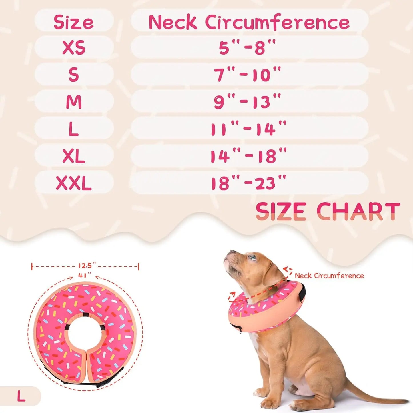 Soft Inflatable Dog Cone Collar Alternative For Post Surgery Recovery