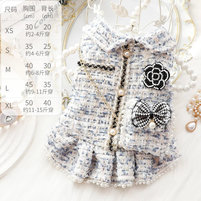 Winter Dog Dress Backpack Princess Style Fashion Outfit