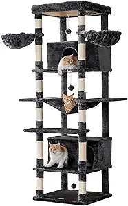 DAFIFY Extra Large Cat Tree With 2 Condos And Hammo