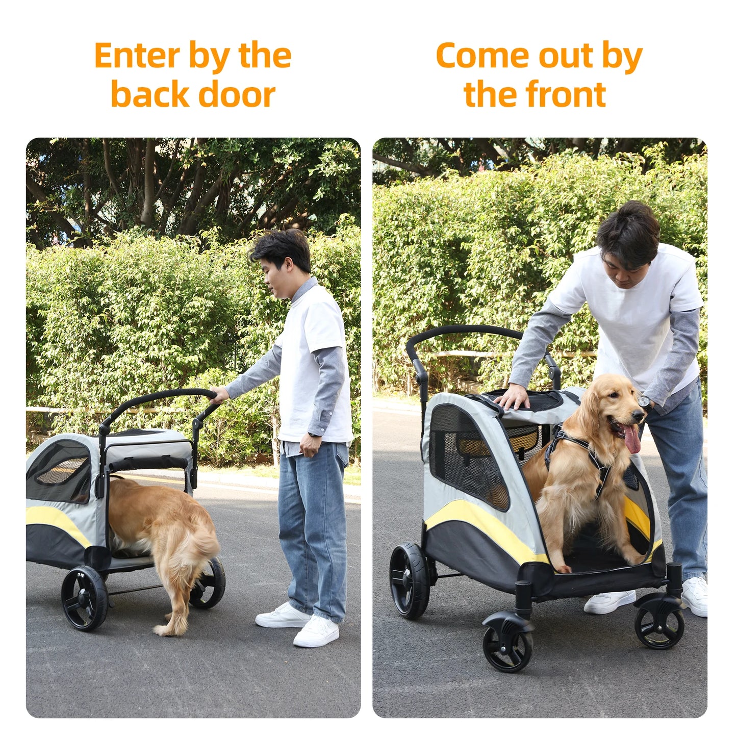 Dog Stroller Pet Jogger Wagon Foldable Travel Carrier