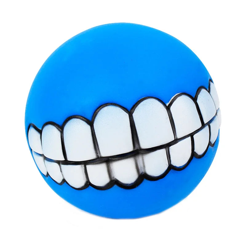 Rubber Squeaky Dog Toy Bite Resistant Chew Ball for Puppies