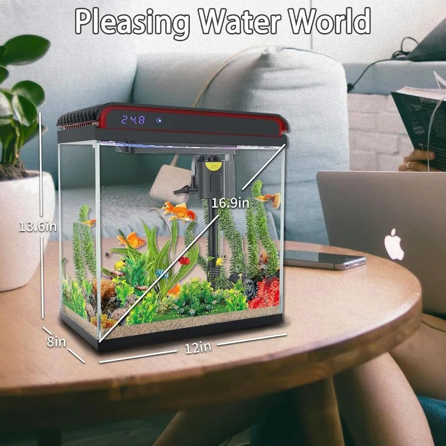 Hign-concerned Smart Aquarium With Self Cleaning Pump And LED Lights