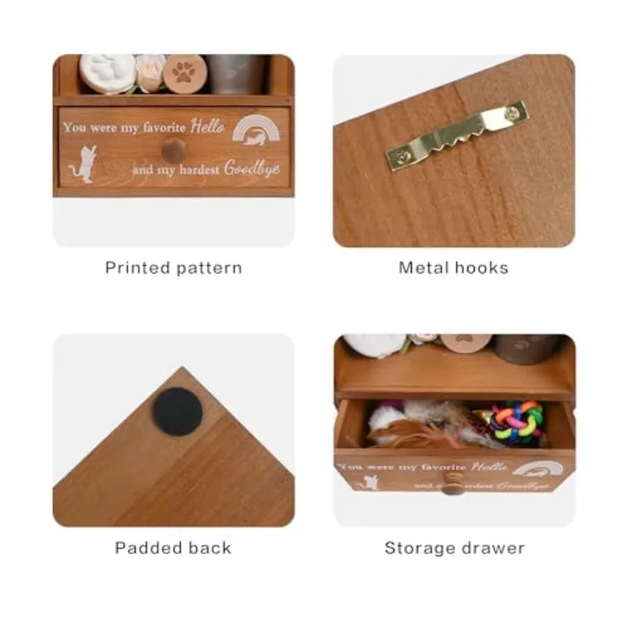 Pet Memorial Shadow Box Keepsake Cat Loss Sympathy Remembrance Gift