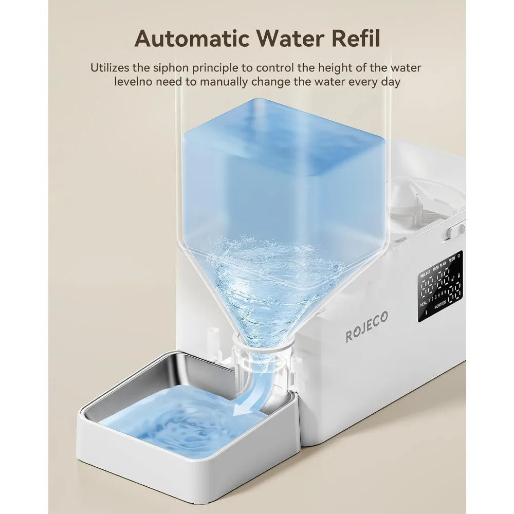 2-in-1 Automatic Pet Feeder And Water Dispenser For Cats Dogs