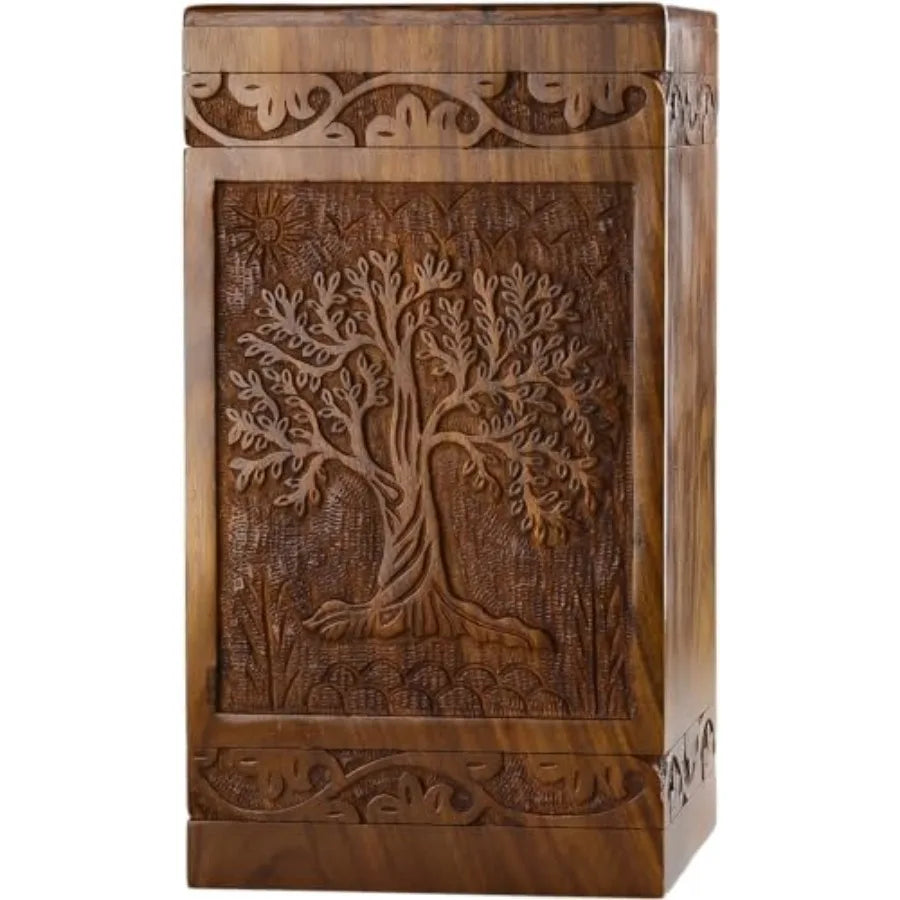 Wooden Tree Of Life Cremation Urn For Human And Pets