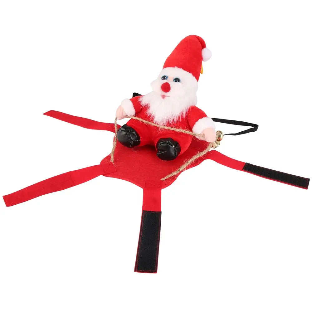 Hunan Pet Christmas Coat for Dogs Santa Bell Costume