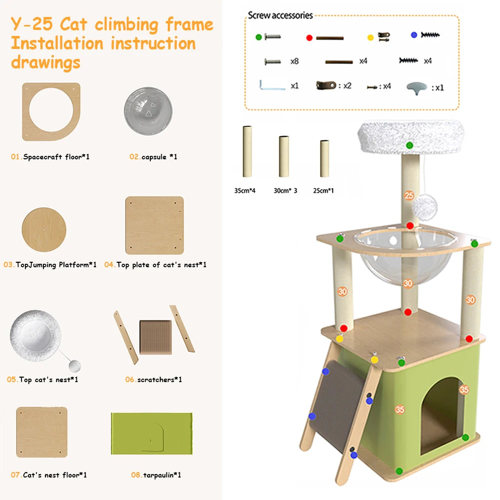 Shunmaii Cat Tree Condos And Scratching Posts Four Tiers