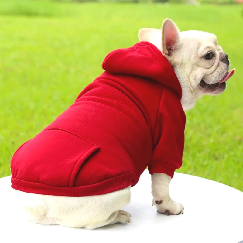 Dog Winter Hooded Sweatshirt For Pets And Cats Warm Coat