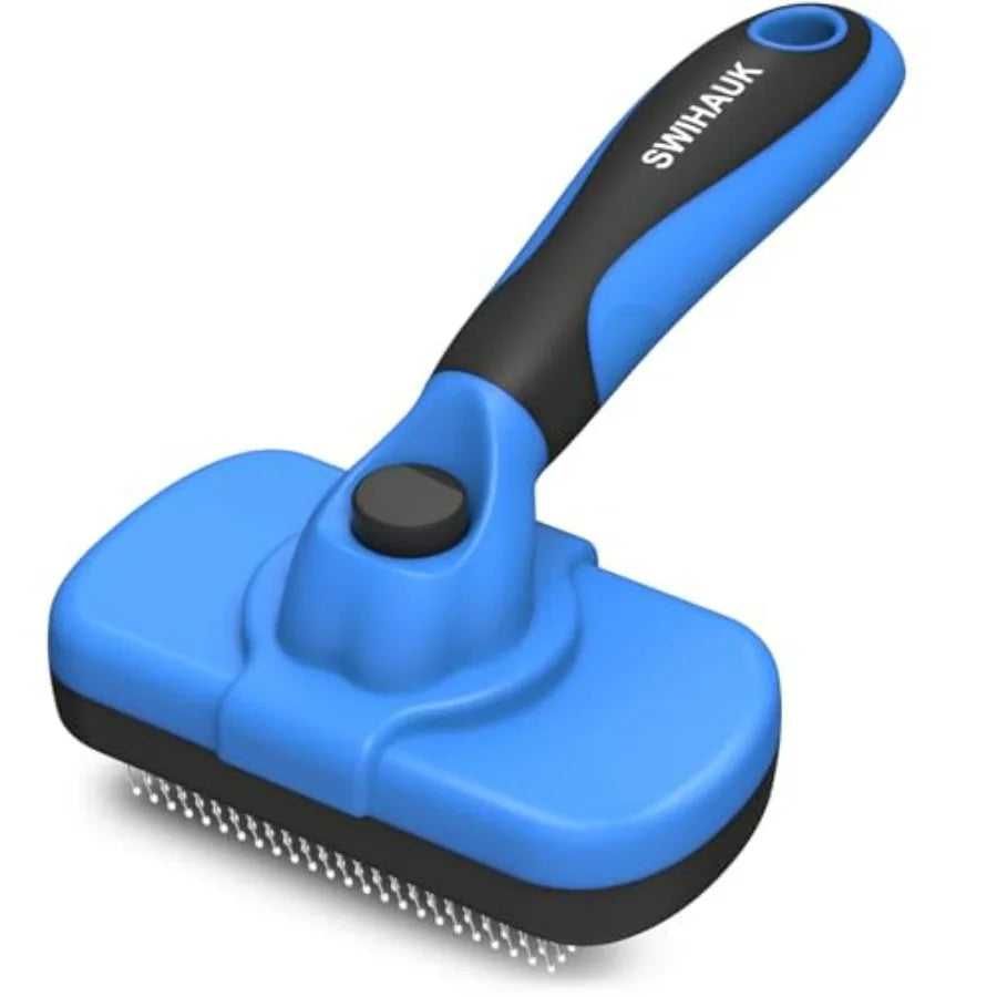 Self Cleaning Slicker Brush for Dogs and Cats Deshedding Grooming