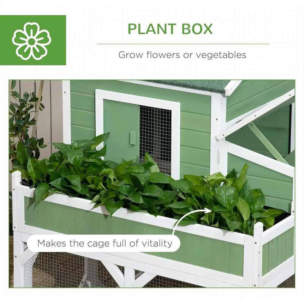 Outdoor Chicken Coop For 2-4 Hens With Garden Weather Protection