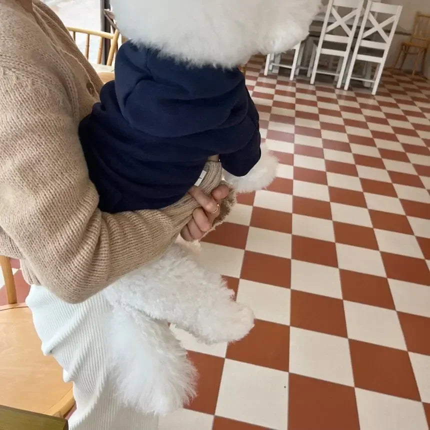 Cotton Letter Hoodie Dog Clothes for French Bulldogs Autumn Winter