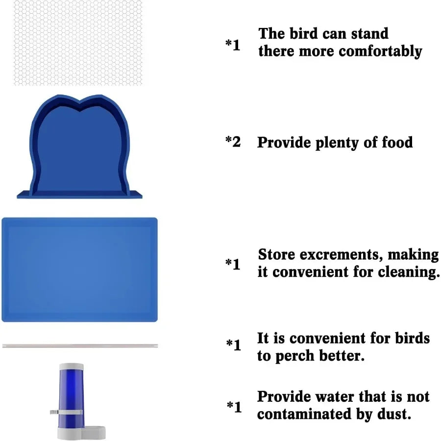 Wooden Bird Cage for Small Birds Parrots Parakeets Lovebirds