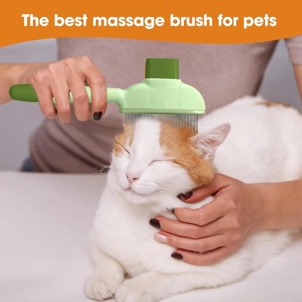 Deshedding Brush For Dogs And Cats With Stainless Steel Teeth