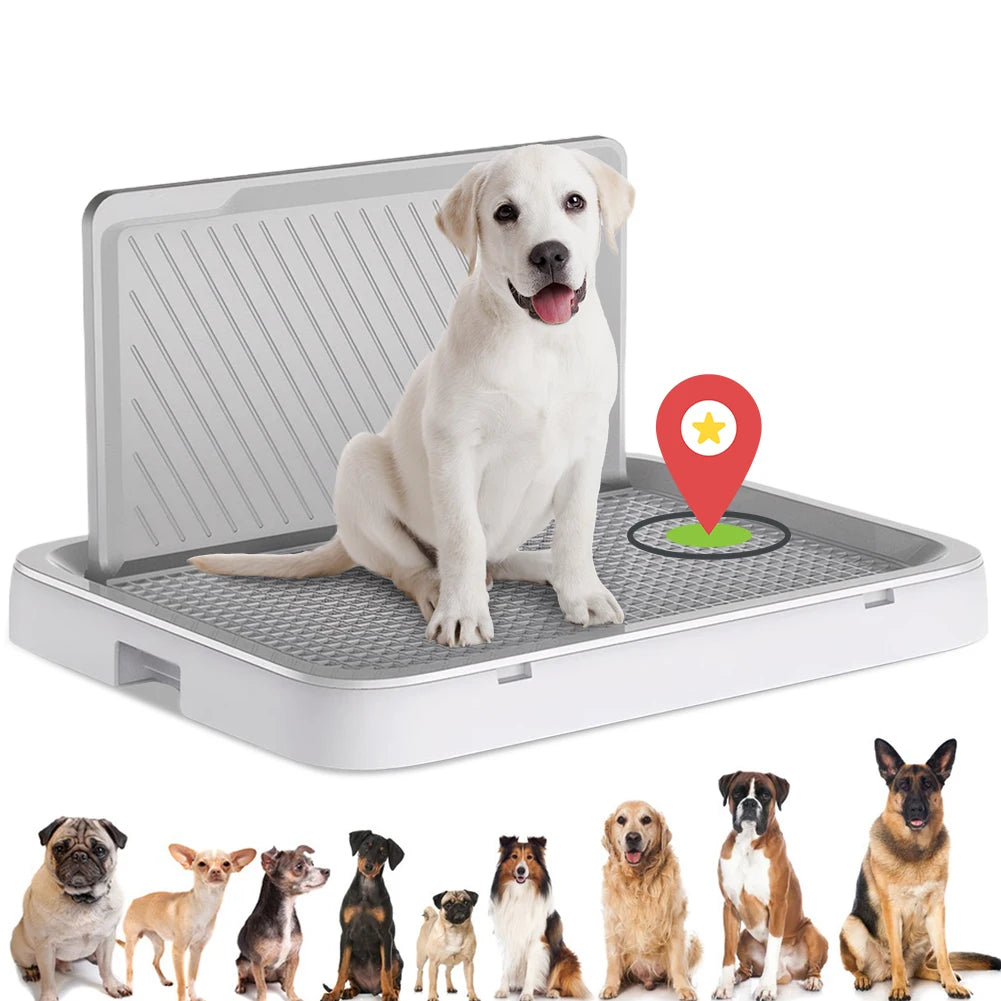 Dog Potty Tray With Pee Wall Anti-Splash Pad Holder For Small Dogs