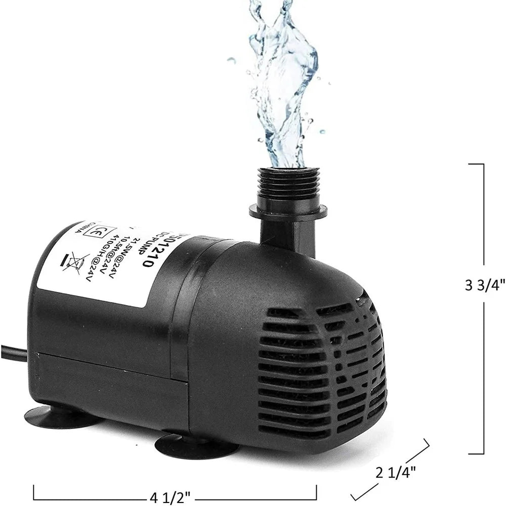 XMSJ Brushless Submersible Water Pump 410GPH For Ponds