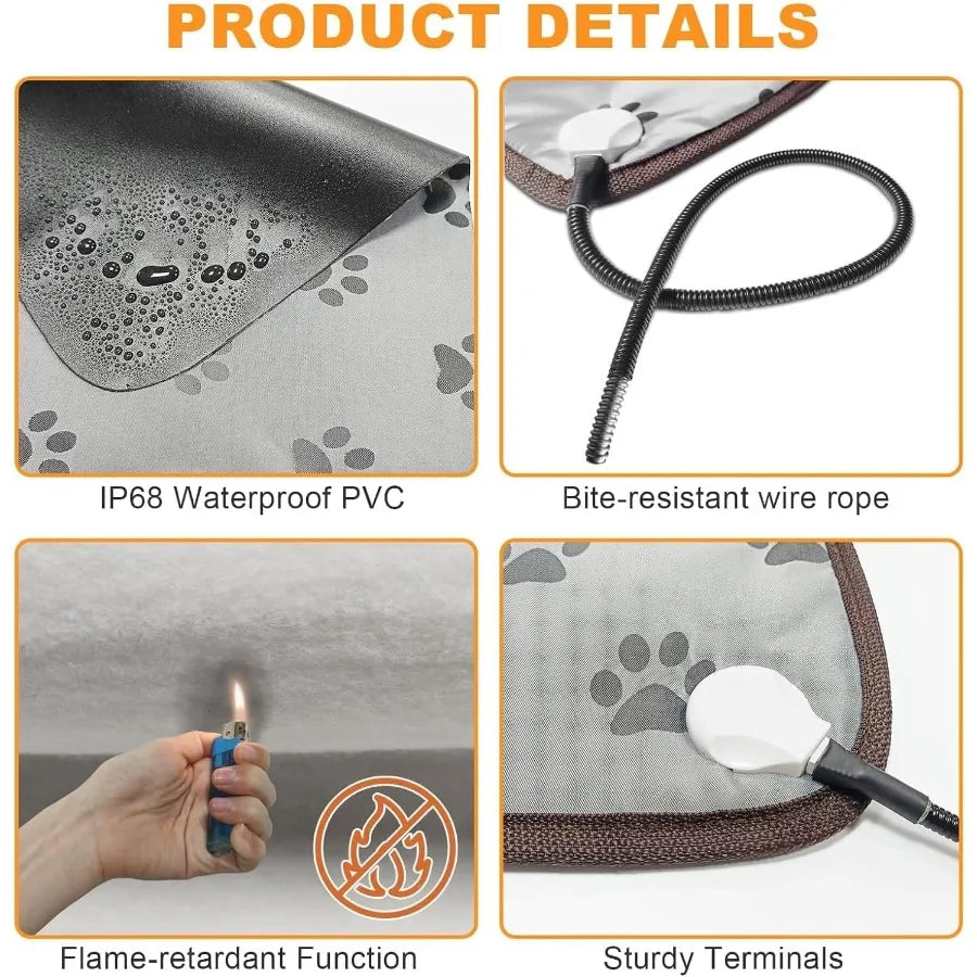 High Concerned Chemical Dog Heating Pad Waterproof With Temperature Control