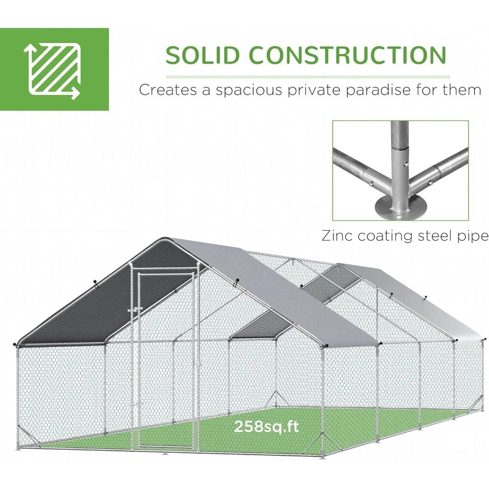 TANGXU Walkin Chicken Coop With Waterproof UV Cover