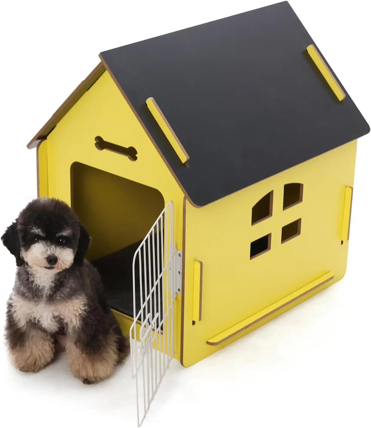 High-concerned Wooden Indoor Dog House For Pets With Roof