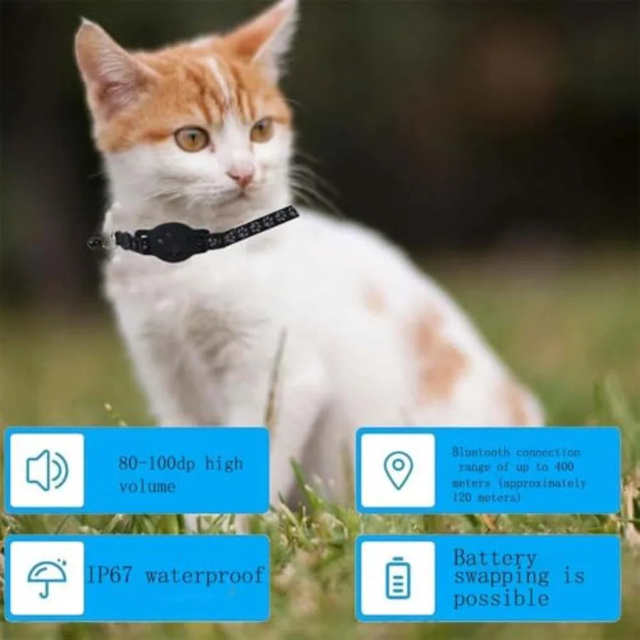 GPS Pet Tracker Collar for Cats and Small Dogs Waterproof