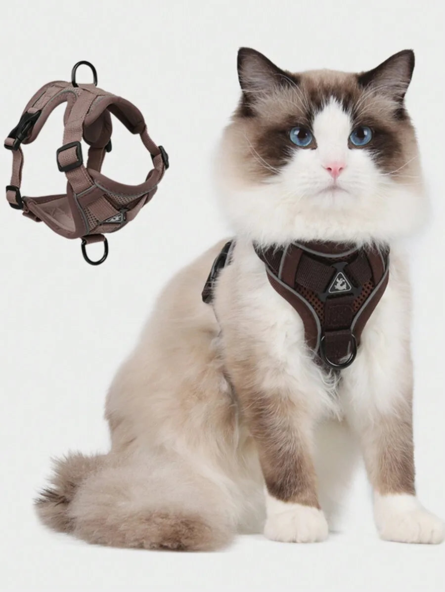Reflective Pet Harness and Leash Set for Cats and Dogs