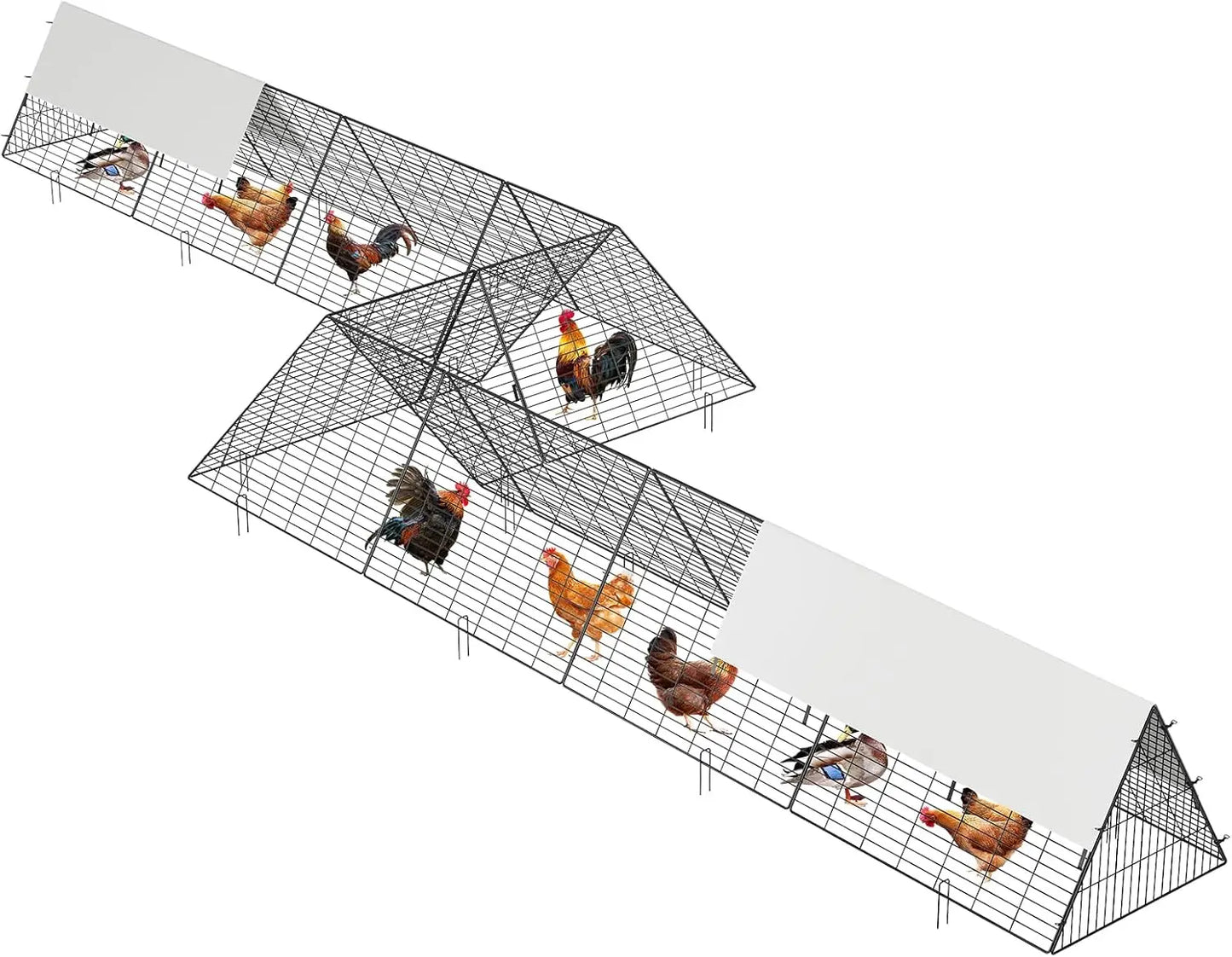 HiMISS Heavy Duty Chicken Tunnel for Outdoor Yard Poultry Cage