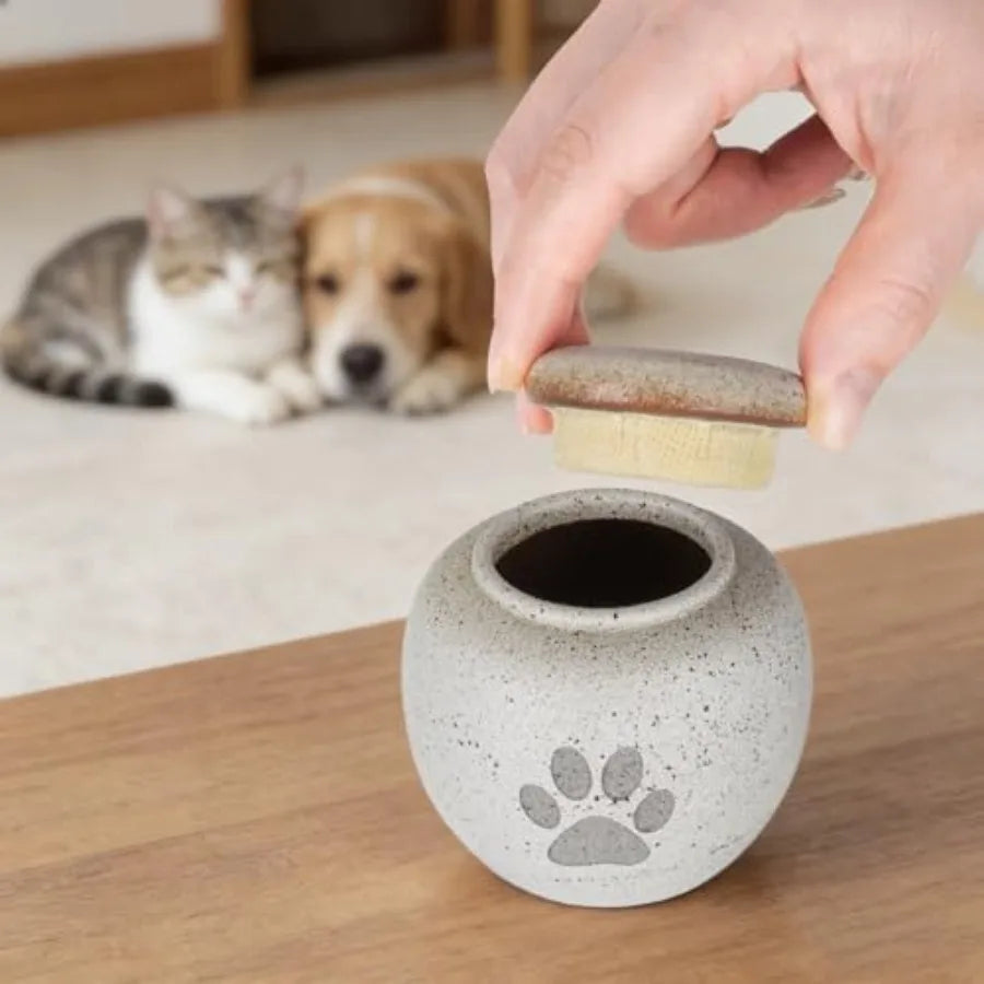Pet Urn For Dogs And Cats Ceramic Keepsake Ashes Memorial