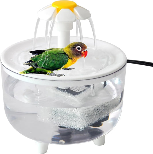 NONECN Indoor Bird Bath Fountain With Filter Pump For Parrots