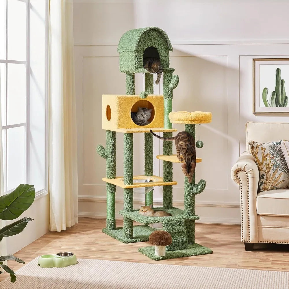 Cactus Cat Tree Multi Level Tower With Condos And Posts