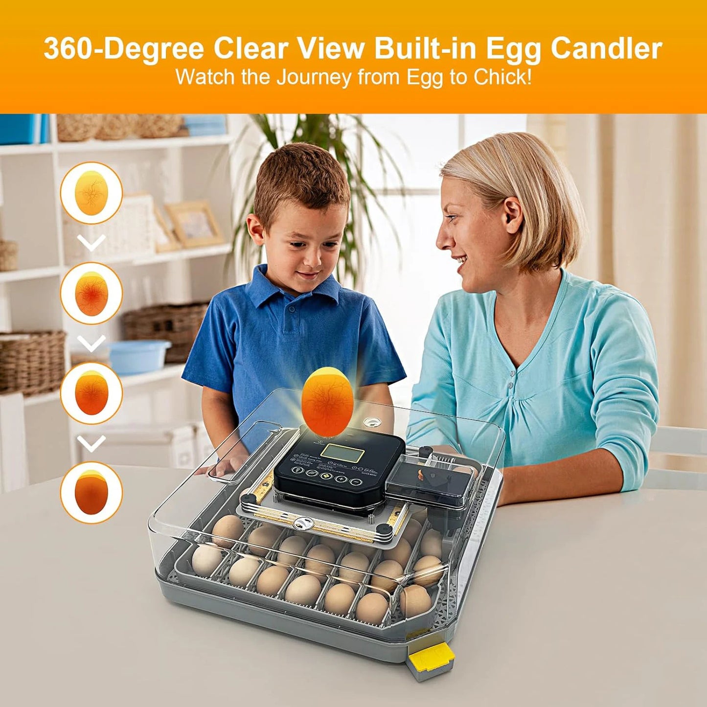 48 Egg Incubator With Auto Temp Humidity Control