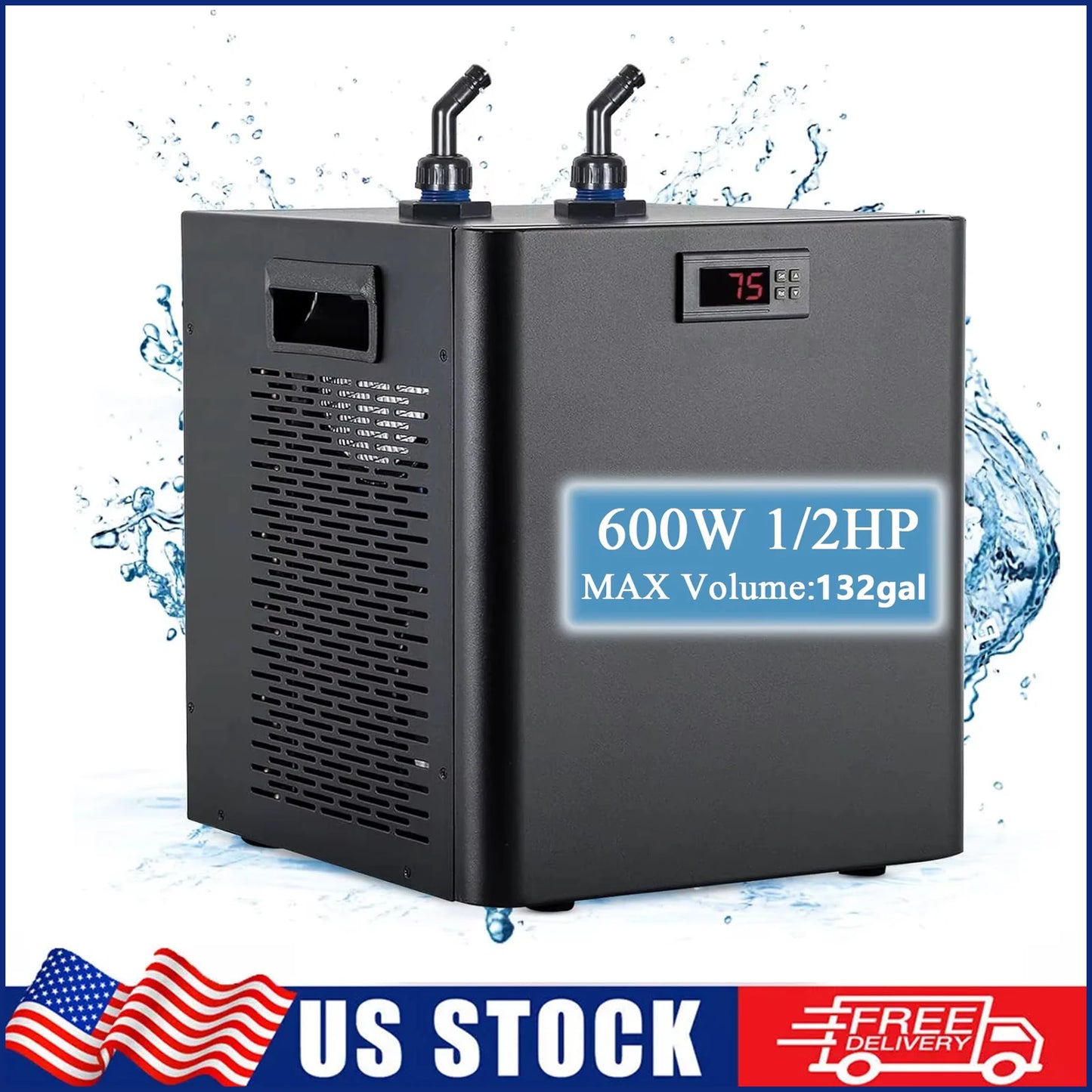 AL500L Aquarium Chiller 1/2 HP For Fish Tanks Temperature Control