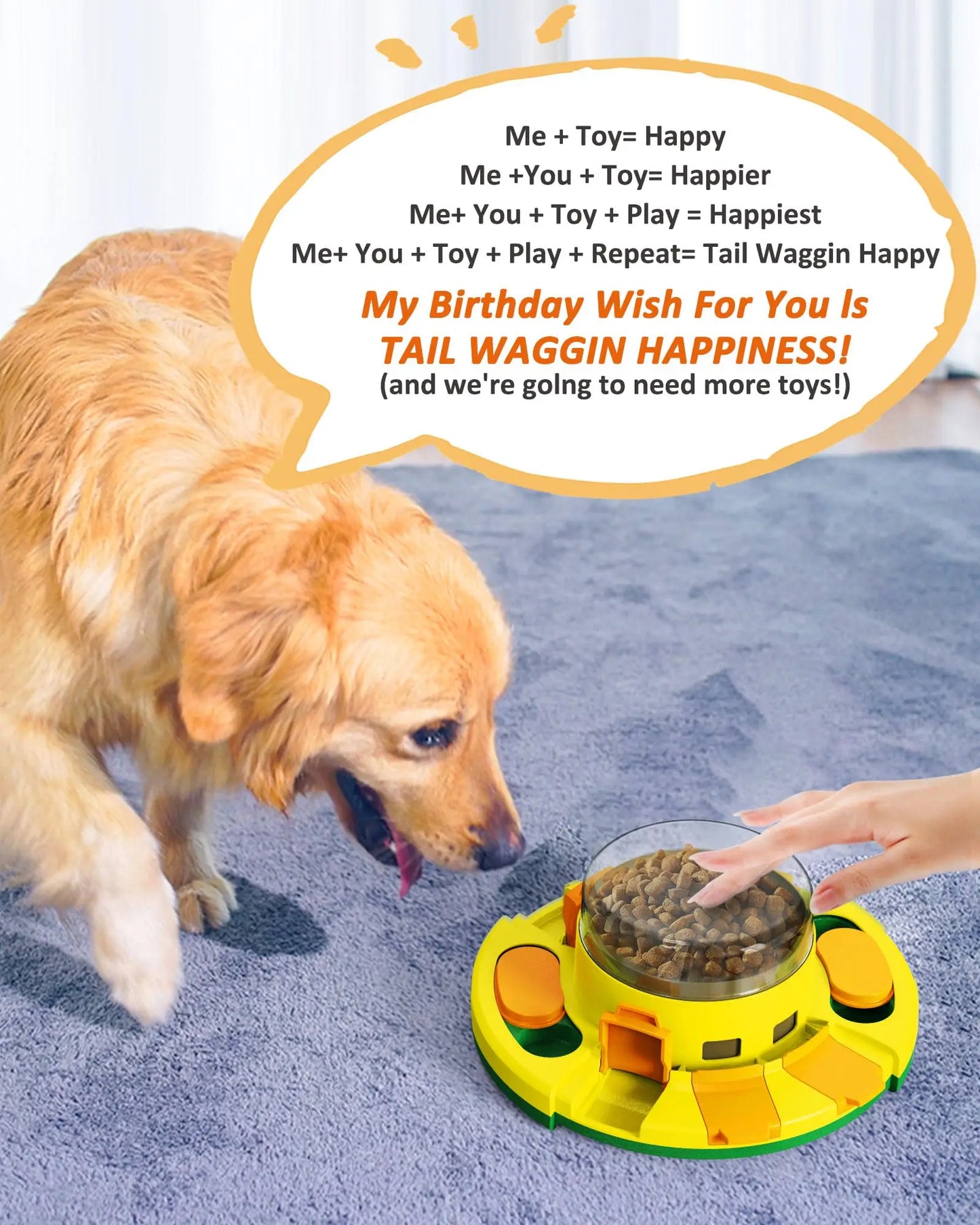 Hign-concerned Interactive Puzzle Toy for Dogs Enrichment Slow Feeder Dispenser All Breed Sizes