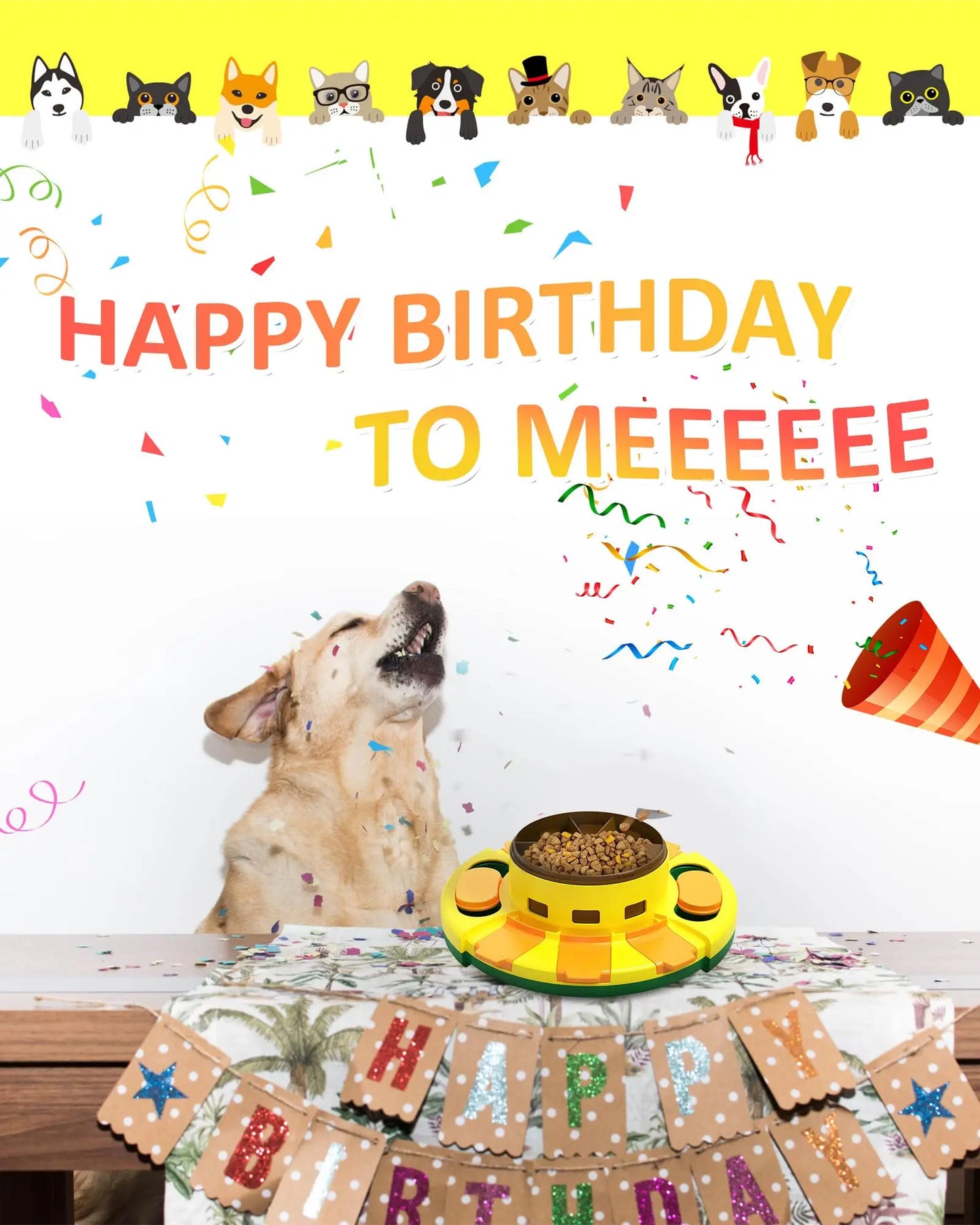 Hign-concerned Interactive Puzzle Toy for Dogs Enrichment Slow Feeder Dispenser All Breed Sizes