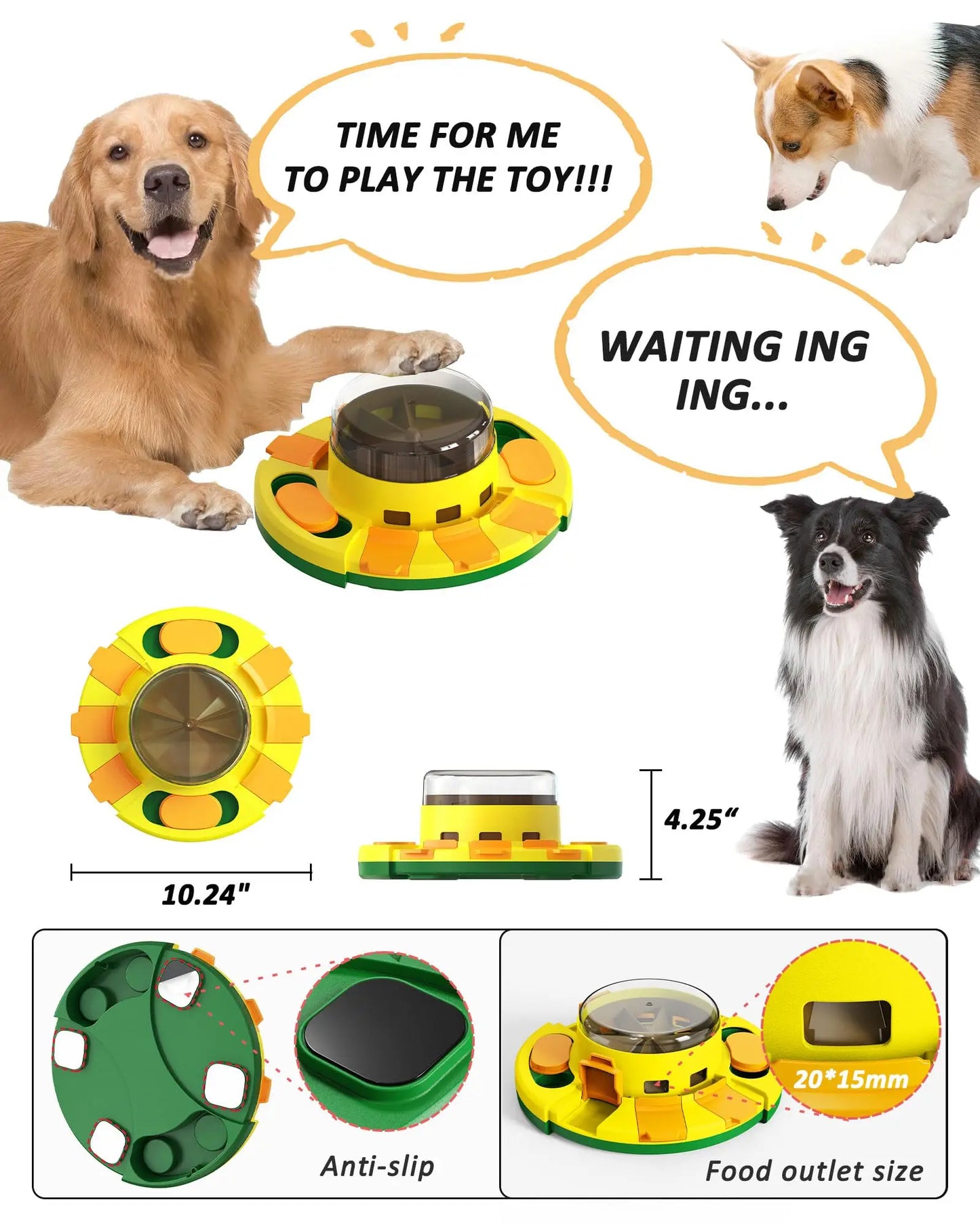 Hign-concerned Interactive Puzzle Toy for Dogs Enrichment Slow Feeder Dispenser All Breed Sizes