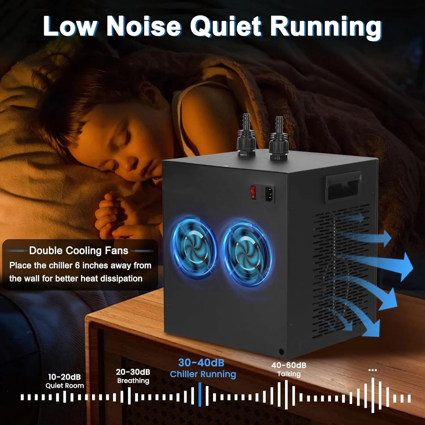 Flow Rate Aquarium Chiller One Third HP Water Cooling System