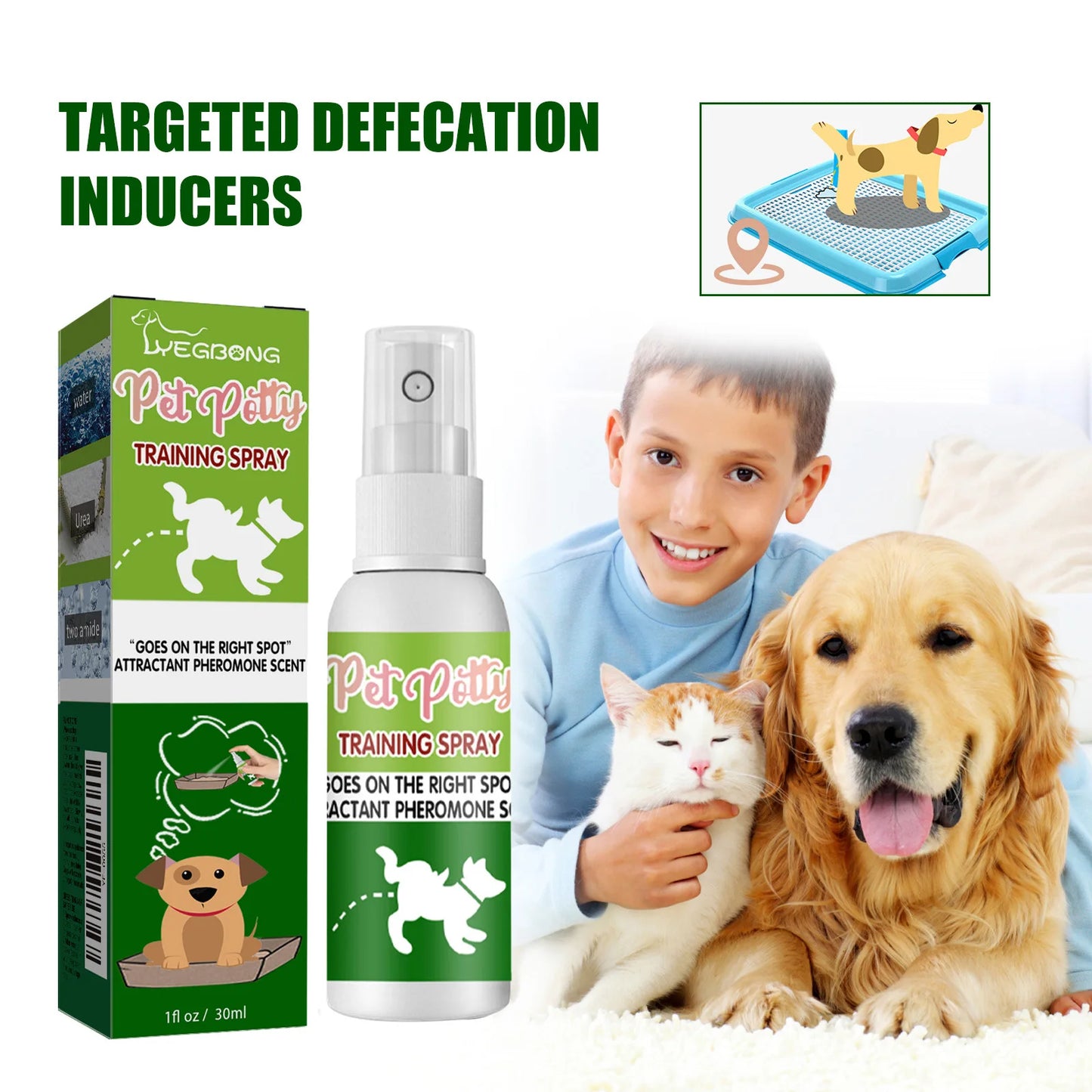 Pet Toilet Training Spray For Dogs And Cats Positioning Poop