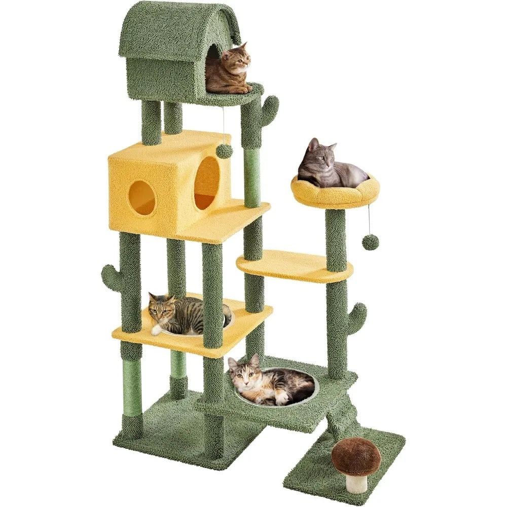 Cactus Cat Tree Multi Level Tower With Condos And Posts