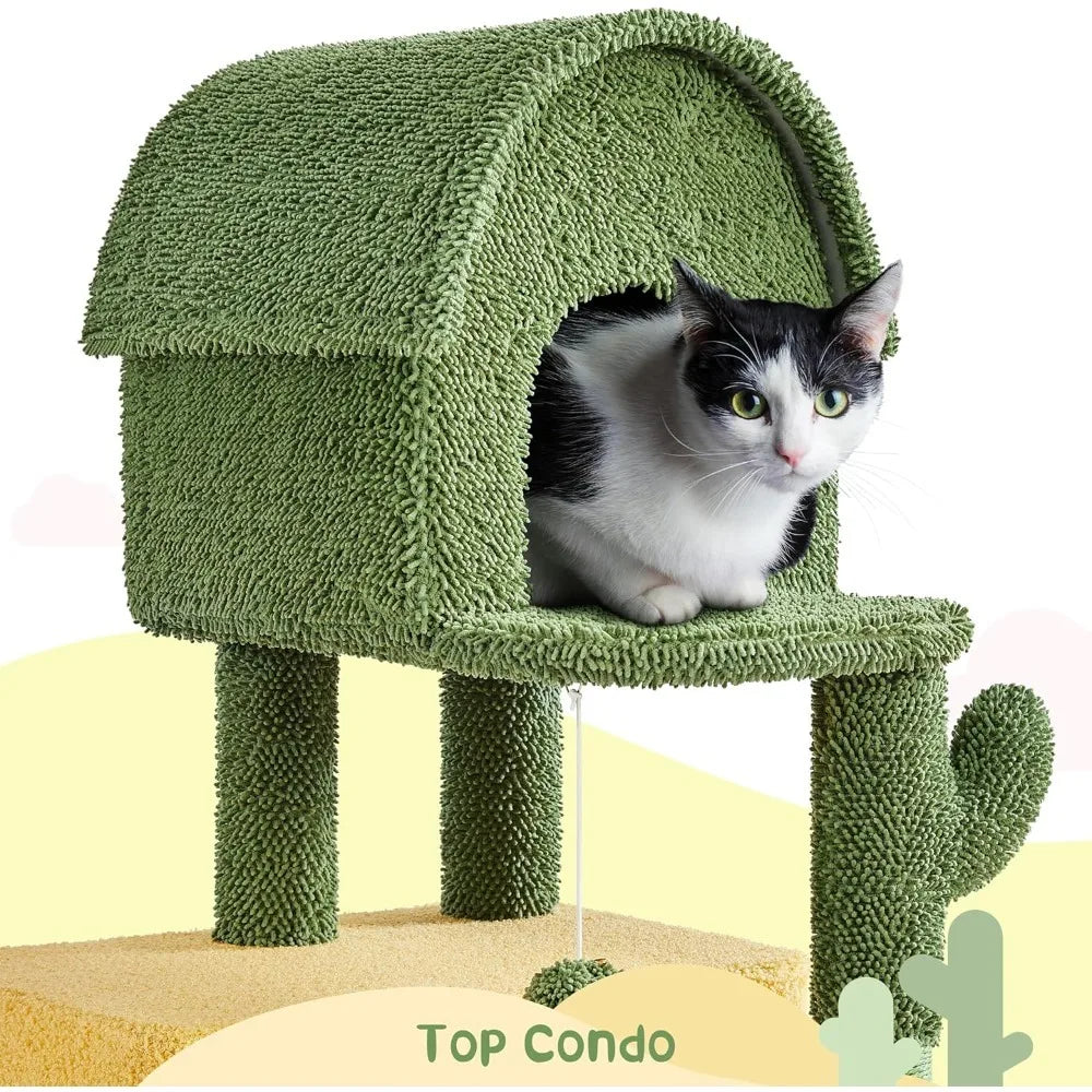 Cactus Cat Tree Multi Level Tower With Condos And Posts